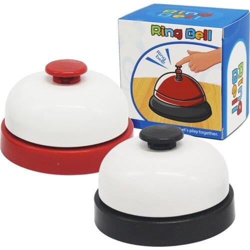 Childrens Game Compete White Ring Bells Press Home Game Family Have Fun Bell Funny Small Handbell Party Toy Gift Joke Game