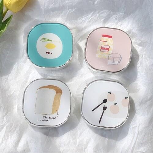 Ins Frash style Contact Lens Case Travel Glasses Lenses Box for Unisex Eyes Care Kit Holder Container Support Gift