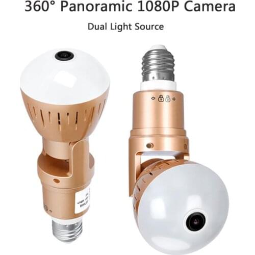 HD 360° Panoramic Wifi 1080P IP Camera Light Bulb Home Security Video Camera Wireless CCTV Surveillance Fisheye Network