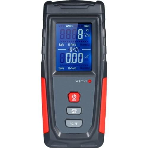 KKMOON High Precision Handheld Mini Digital LCD EMF Meter Electromagnetic Field Radiation Detector Meter Dosimeter Tester