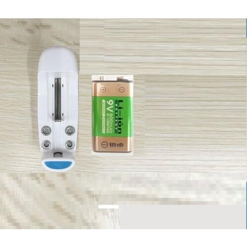 800mAh Li-ion 9 V Rechargeable Batteries For Smoke detectors Wireless Microphones+9 V charger