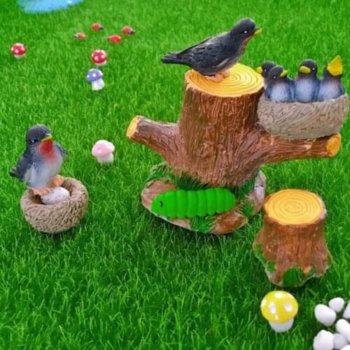 Micro-landscape Cute Xiaoyanjia Decoration Mini Animal Bonsai Gardening Plant Resin Mini Garden Accessories Fairy Decor