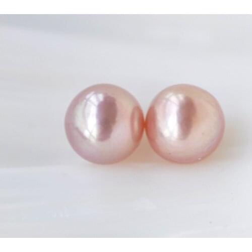 MTC·STAR Z10543 Gorgeous 9.5mm Lavender Round Edison Keshi Loose Pair Pearl