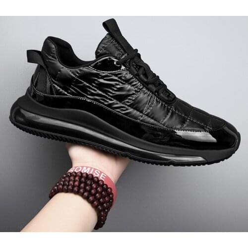Men Sneakers Outdoor Jogging Sport Shoes Waterproof Cushion Fashion Leather Tourism Flats Casual Training Running Tennis Shoes