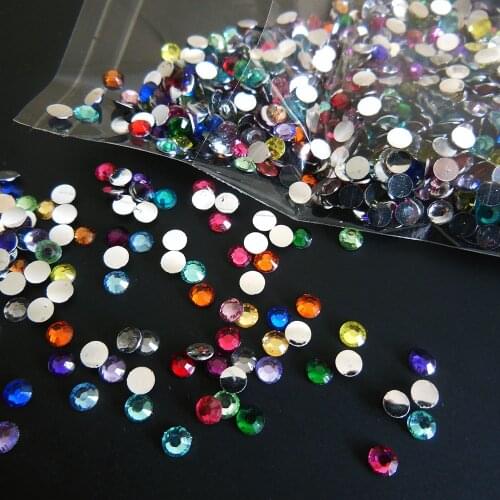 1000 pcs/lot 3mm mixed colour nail rhinestones NAIL Crystal diamond nail decoration free shipping