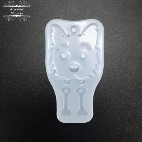 DIY resin mold dog shape silicone mold cake decoration tool crystal pendant drop glue making tool