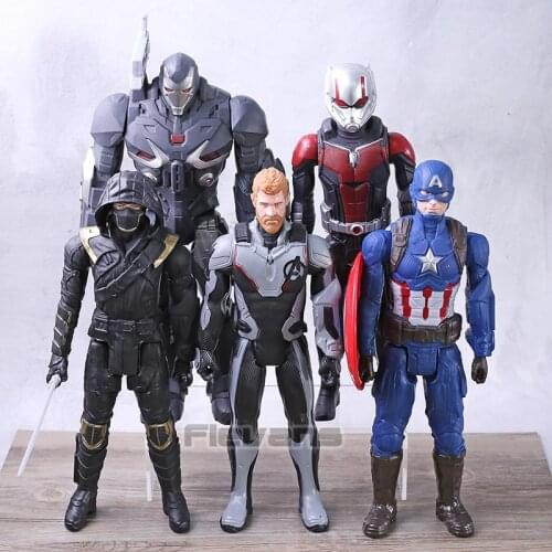 Titan Hero Power FX Avengers Thanos Hulk Captain America Iron Man Thor War Machine Ant Man 12" PVC Action Figure Toy