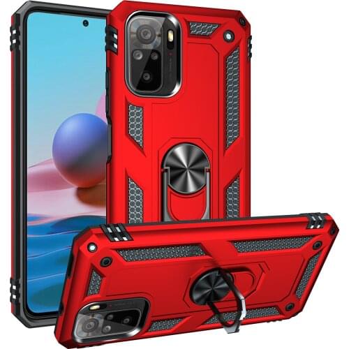 Cover for REDMI NOTE 10 Armor Rugged Military Shockproof Magnet Car Holder Ring Case for Xiaomi Redmi Note 10 Note10