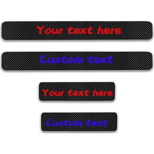 Universal Car Door Plate Door Sill Protector Carbon Fiber Vinyl Reflective Decal Sticker Custom Cars Sticker Anti-Kick Scratch