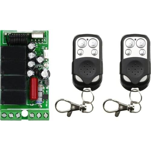 Universal Wireless Remote Control Relay AC220V 4CH 315 / 433Mhz RF Wireless Relay Receiver and Transmitter,for Garage