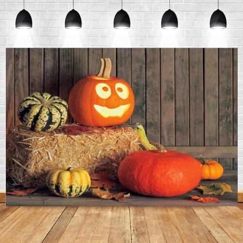 Yeele Halloween Backdrop Autumn Wood House Pumpkin Baby Portrait Photography Photocall Background Baby Photo Studio Photographic