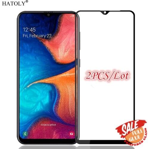 2PCS Full Glue Coverage Glass For Samsung Galaxy A20E Screen Protector Tempered Glass For Samsung A20e Protective Phone Glass