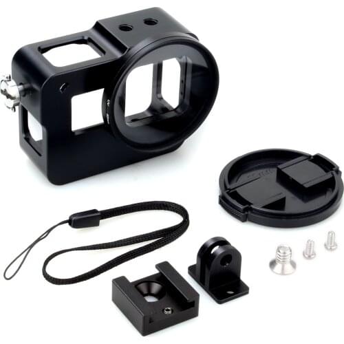 Aluminum Alloy Cage Protective Case for GoPro Hero 5 Black Camera with UV Filter and Backdoor Mount Go Pro Hero5 Accessory