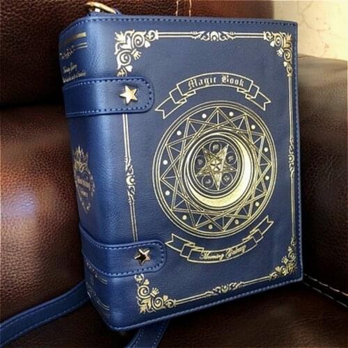 3Way Magic Women Handbag Lolita Book Messenger Bags Star Moon Shoulder Bag Retro England Anime Student Cosplay PU Handbags Sac a