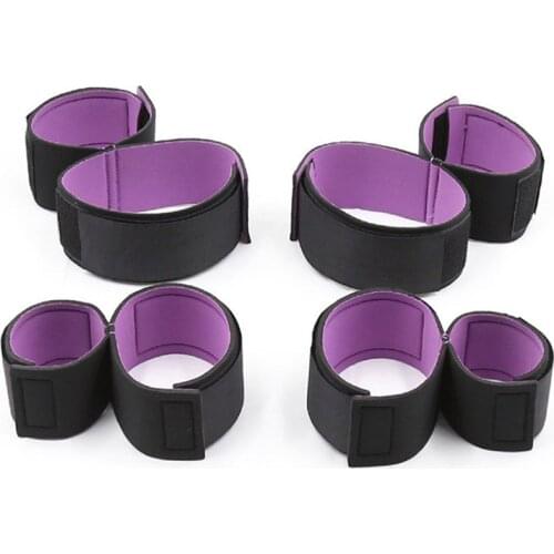 Women Nylon Handcuffs Bdsm Fetish Bondage Slave Open Leg Binder Restraints Harness Hand Wrist Ankle Cuffs Sex Toys For Couple