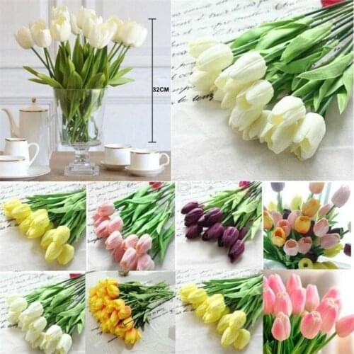 1pcs New Handmade Tulip Wedding Bouquet Brooch Bridal Bridesmaids Flowers Home Decor