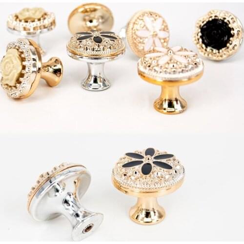 1PC Retro Round Kitchen Cabinet Knobs Vintage Cupboard Door Handles ABS Wardrobe Furniture Handle Drawer Pulls with Screws