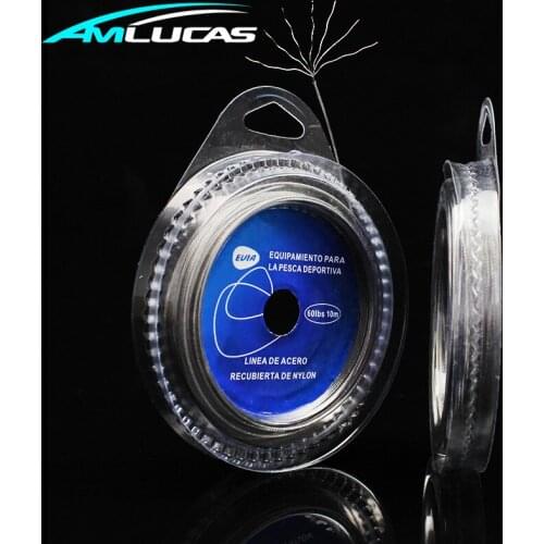 10m 7 Strands Strands Coated Braided Stainless Steel Fishing Lines Max Power Wire Trace Leader Jigging Lead Fish Line WE1145