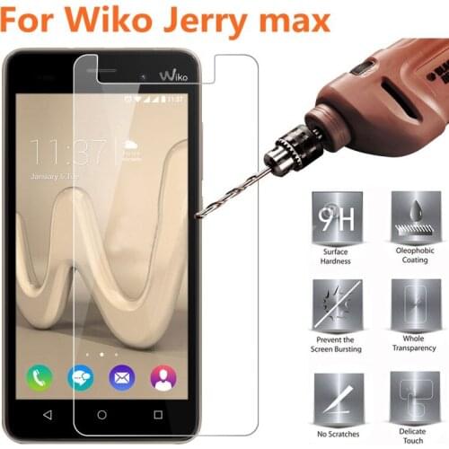 10pcs/lot 2.5D Tempered Glass Original 9H High Quality Explosion-proof Protective Film Screen Protector for Wiko Jerry max