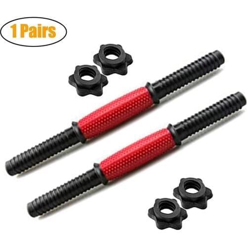 2PCS 25mm Dumbbell Bars With Clamps Standard Threaded Dumbbell Handles Barbell Handle For Weight Lifting Sport Training Tool
