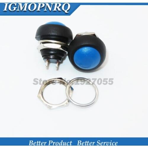5pcs PBS-33B Blue 12mm Waterproof Momentary Push button Switch new free shipping