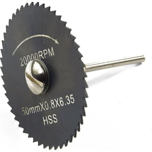 6Pcs/Kit Mini HSS Circular Saw Blade Rotary Tool Metal Discs Tool Cut off Mandrel Set Cutting Wood Power Drill