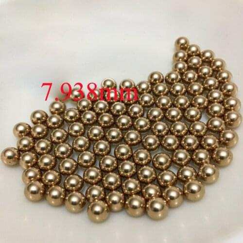 7.938mm Dia H62 Brass Solid Industry Ball, about 50 pcs/lot