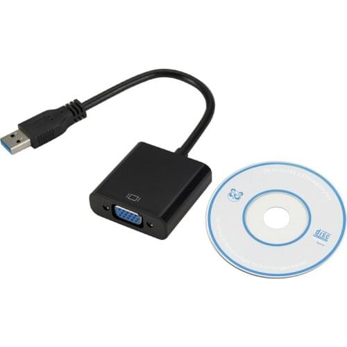 USB 3.0 to VGA Adapter External Video Card Multi Display Converter for Win 7/8/10 Desktop Laptop PC Projector Monitor