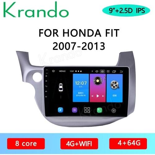 Krando Android 10.0 9" IPS Full Touch Car Multimedia Radio for Honda Fit 2007-2013 Audio DSP WIFI Navi Bluetooth Carplay GPS