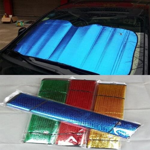Custom PE Bubble Foldable Car Sun Shades Front Custom Printing Car Sunshade