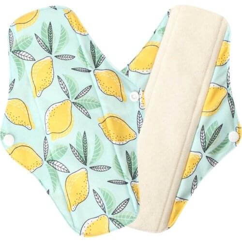 Free shipping 5pcs Lady Reusable Coth Pads with Bamboo Cotton Inner Cloth Day Night Pads Menstrual Pad Sanitary Pads Wholesale