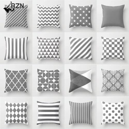 Nordic Style Geometric Abstract Cushion Cover Polyester Pillow Case Car Sofa Bed Decorative Pillowcase Home Decor 45X45CM