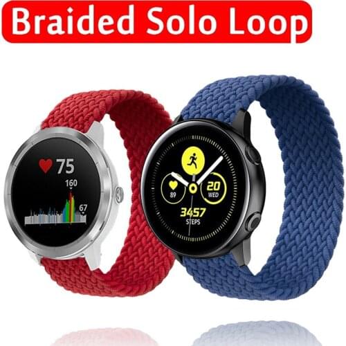 For Garmin Vivoactive 3 Band 20mm Straps For Nylon Elastic Bracelets Vivomove HR Venu SQ Watch Forerunner 645 245/245M Watchband