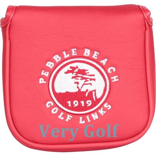 Pebble Beach Golf Square Mallet Cover Mallet Putter Club Head Cover with Magnetic Closure