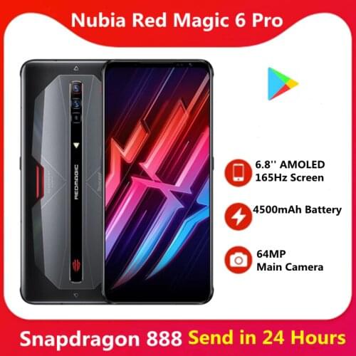 Global Version Optional Nubia Red Magic 6 Pro 5G Gaming Phone 6.8'' AMOLED 165Hz Flash Screen 64MP Main Camera 4500mAh