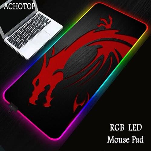 Large Mouse Mad Dragon Led RGB Gaming MousePad Anti-Slip Rubber Base Computer Keyboard MousePad For Computer PC