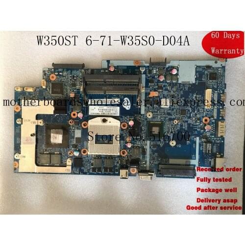 FOR Hasee Raytheon 6-71-W35S0-D04A Laptop motherboards For CLEVO W350ST Working laptop motherboard