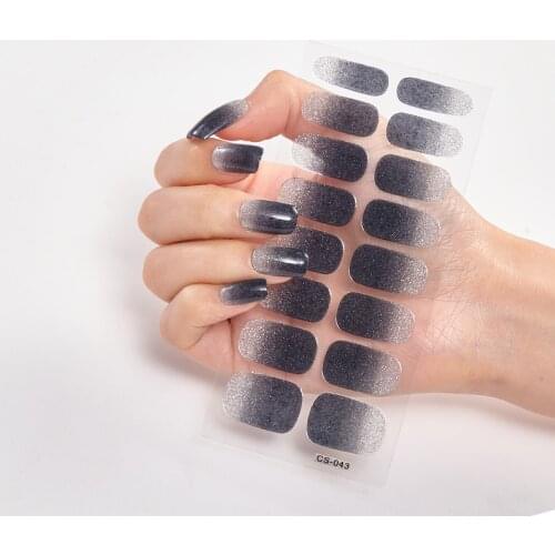 Fashion Nail Polish Nail Decoration Nail Wraps DIY Powder Sequins Glitter Series Self Adhesive Nail Sticker Nail Sticker set