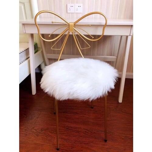 Soft Artificial Sheepskin Chair Rug Chair Wool Warm Bushy Floor Rug Winter Round Long Hair Fur Seat Pad Chair Mat Carpet