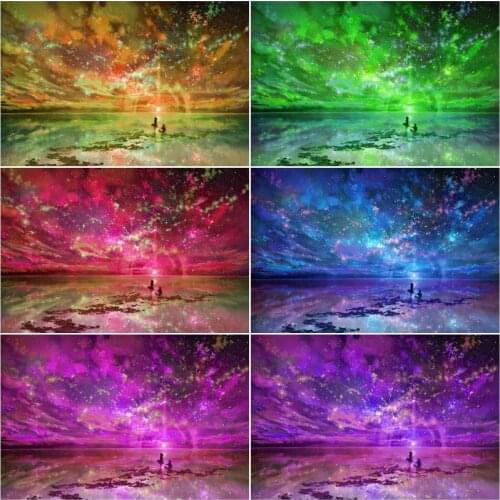 5d Diy Diamond Painting Childrens Square/round Diamond Embroidery Mosaic Set Under The Starry Sky Landscape Cross Stitch Home