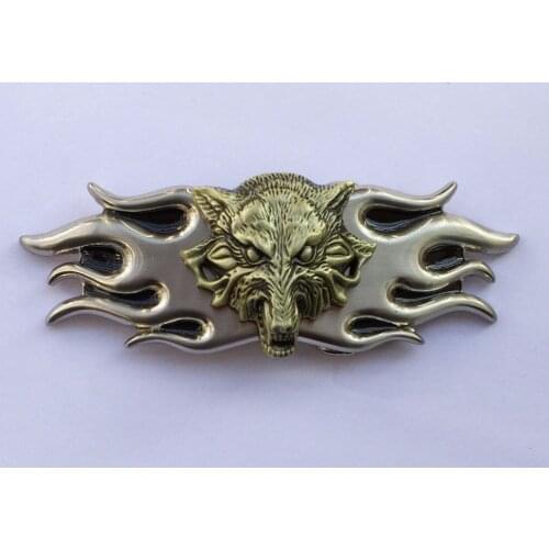 New Arrival! Two Desgin Flaming Wolf Belt Buckle