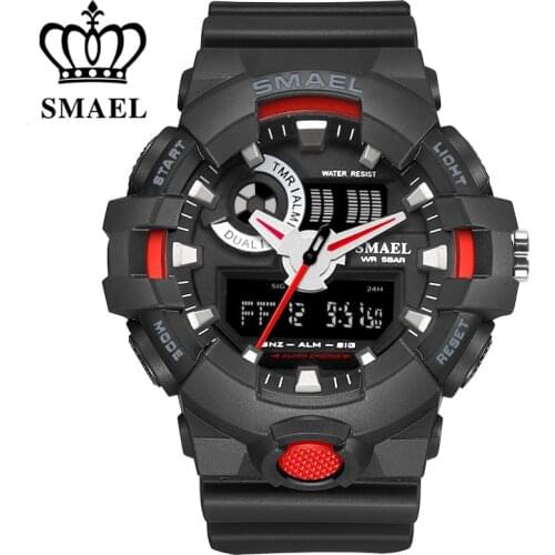 New Sport Digital Watch Men Quartz Led Dual Display WristWatch 5BAR Army Male Relogio Masculino Hodinky Fashion 700