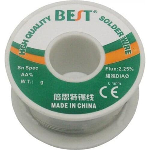 5pcs/lot BEST 0.4 mm 100g Tin Soldering Wire Welding Wire Solder Wire 2.25% Flux Rosin Roll