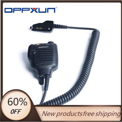 OPPXUN PTT Handheld Microphone Shoulder Speaker Mic for Kenwood TK280 TK2140 TK385 TK3140 Walkie Talkie Two Way Radio