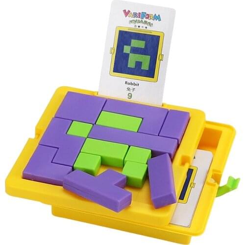 Kids DIY Tetris Jigsaw Toy Geometric Shape Jigsaw Board Logical Thinking Intelligence Board Games Educational Toys For Children