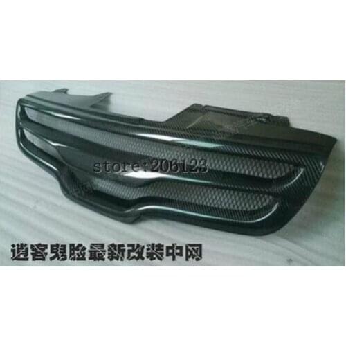 Car avant Grill Grille cas avec une bande pour For Nissan Qashqai 2011 2012 carbon fiber