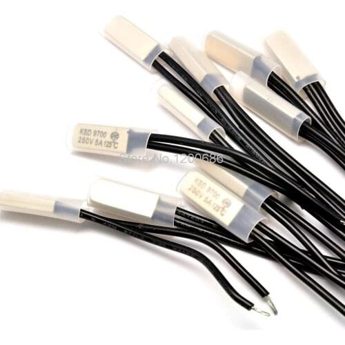 Temperature control switch KSD9700 125 degrees normally closed thermal protector / temperature controller 5A / 250V
