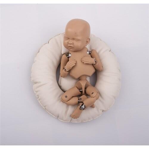 PU Leather O-Shape Posing Pillow For Baby Photo Shooting Accessories Newborn Props For Photography New Born Infant Positioner