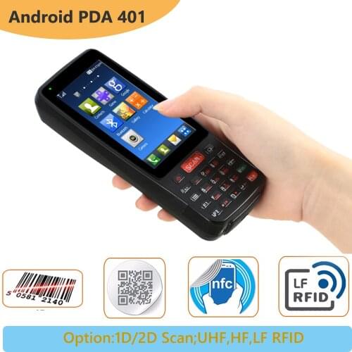 POS Handheld PDA Android 7.0 Barcode Scanner 1D 2D Bar Code Reader Data Collector UHF LF RFID Terminal Warehouse Delivery PDA