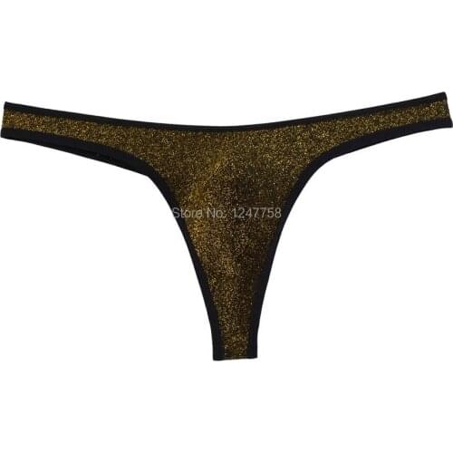 Sexy Men Shiny Elastic Tangas Pouch Thongs Gay Underwear Male Mini Bikini T-back